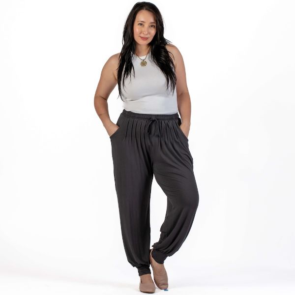 Gray Jenny Solid Jogger Pants