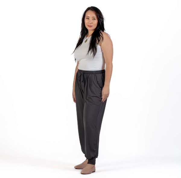 Gray Jenny Solid Jogger Pants