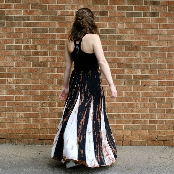 Aphrodite Contrast Tie Dye Maxi Skirt