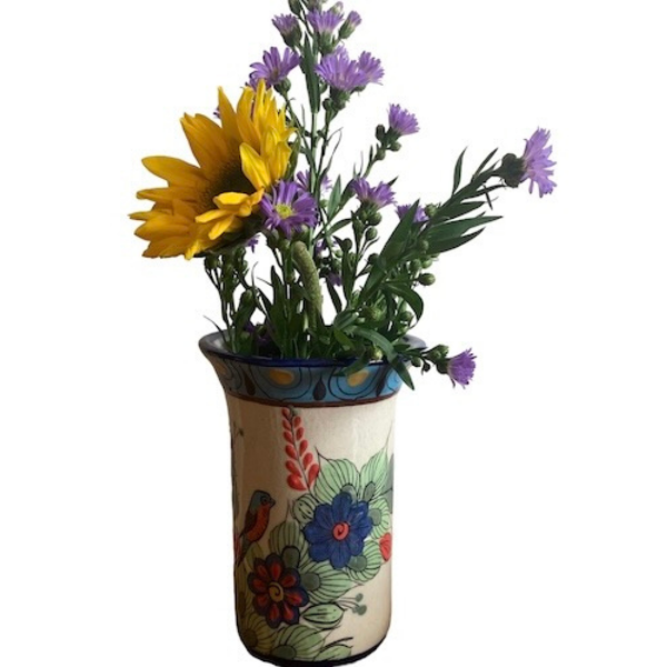 Picture of hummingbird ceramic vase