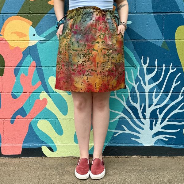 Picture of side pull batik skirt