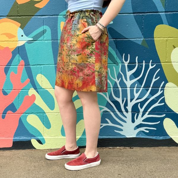 Picture of side pull batik skirt