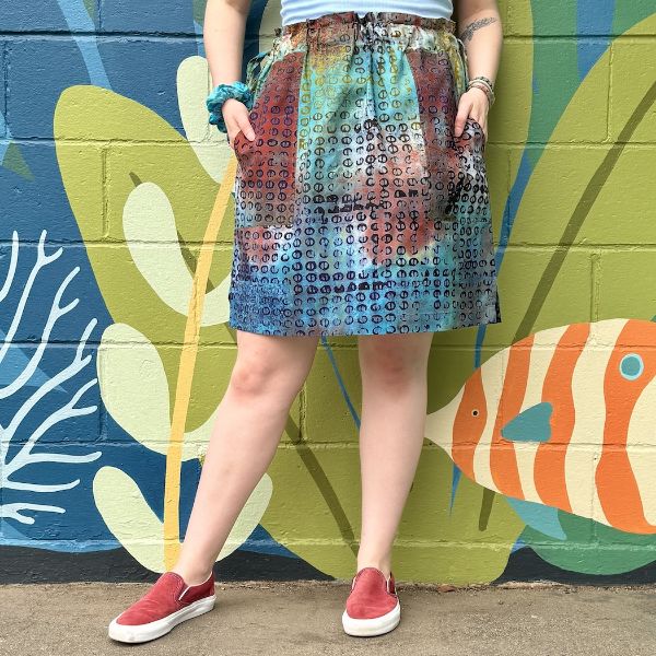 Picture of side pull batik skirt