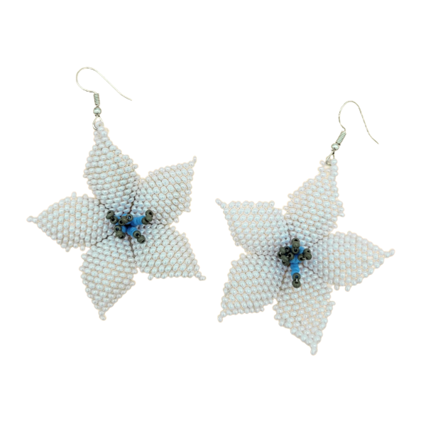 Picture of beaded jasmine earrings