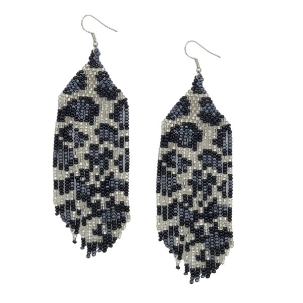Picture of animal print beaded earrings