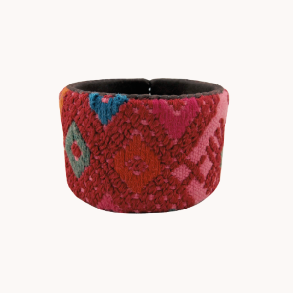 Picture of wide huipil cuff bracelet