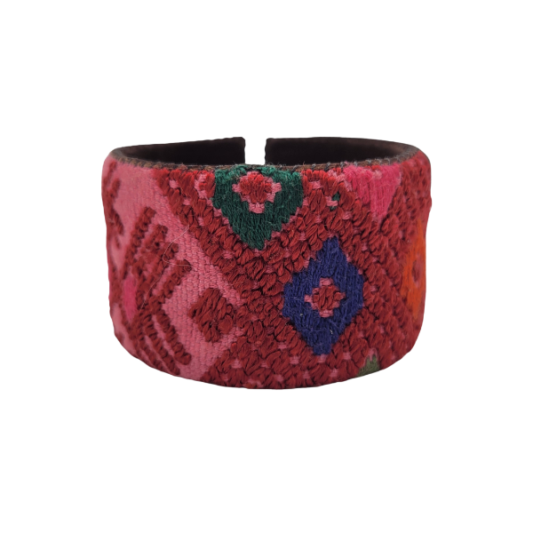 Picture of wide huipil cuff bracelet