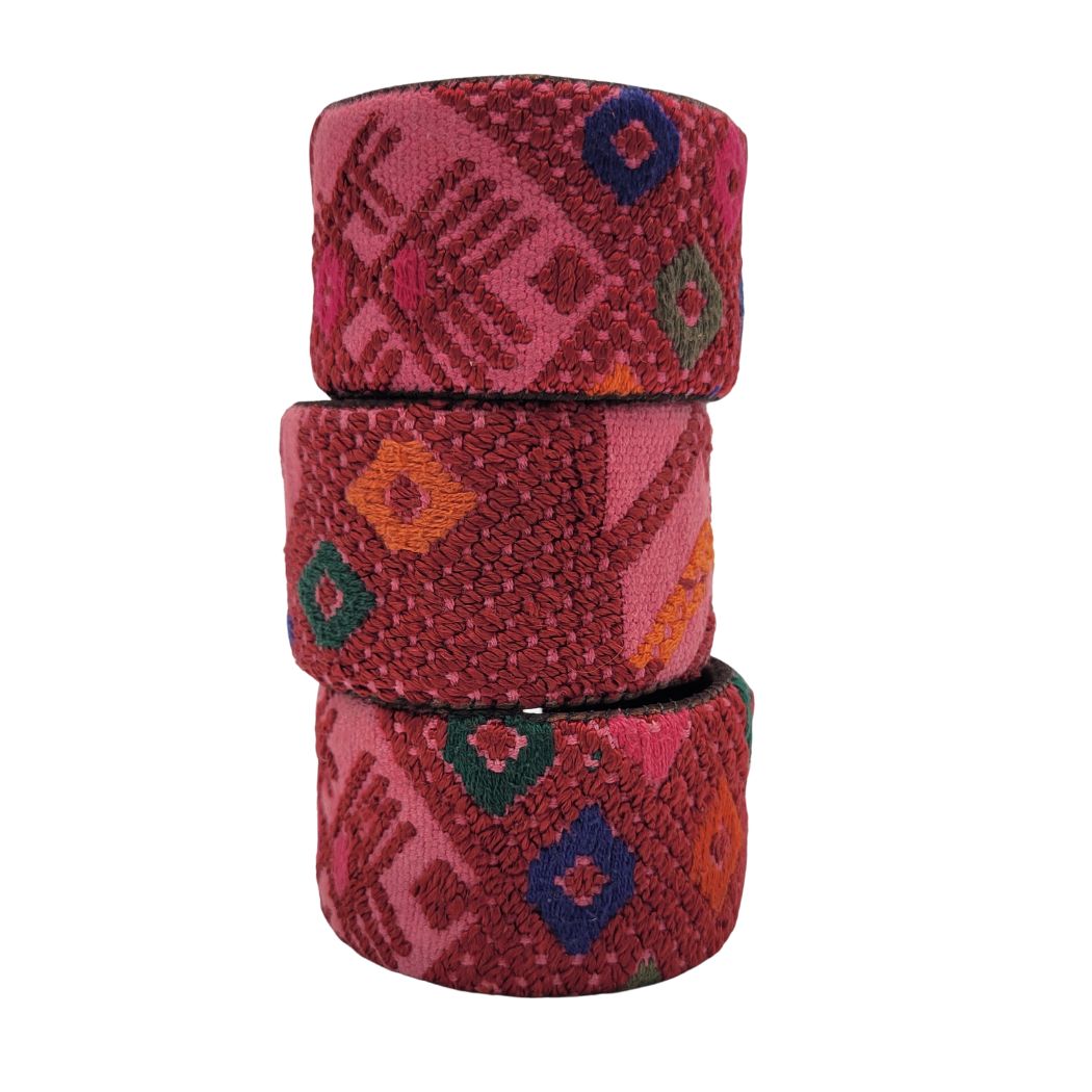 Picture of wide huipil cuff bracelet
