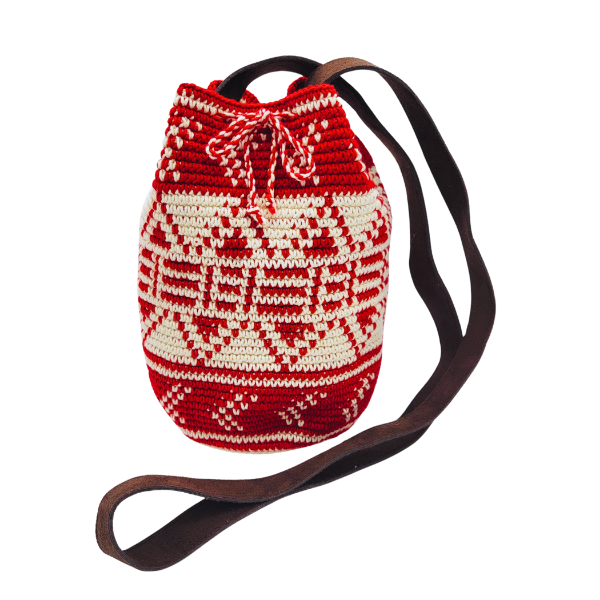 Picture of leather strap carryall bag