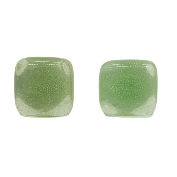 Fused Glass Stud Earrings - Ocean