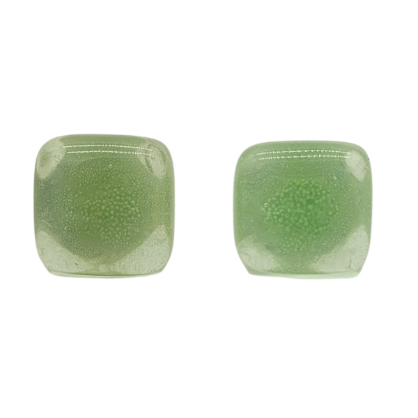 Picture of fusion glass stud earrings - ocean