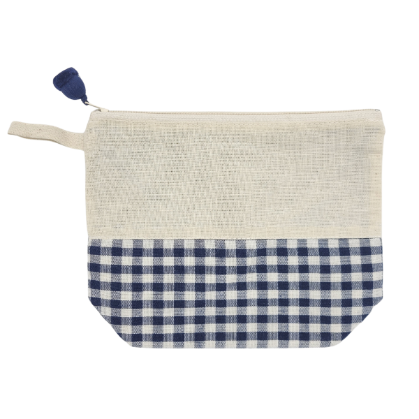 Picture of gingham travel pouch