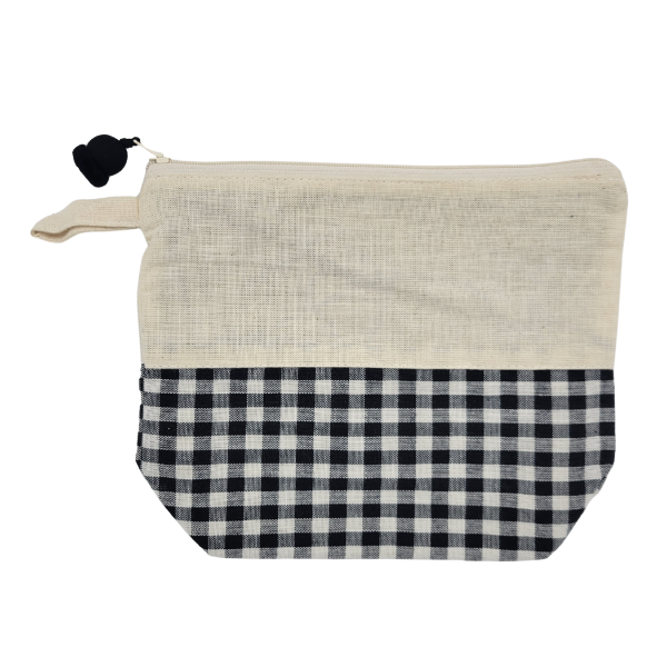 Picture of gingham travel pouch