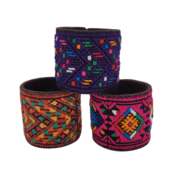 Picture of wide embroidered cuff bracelet