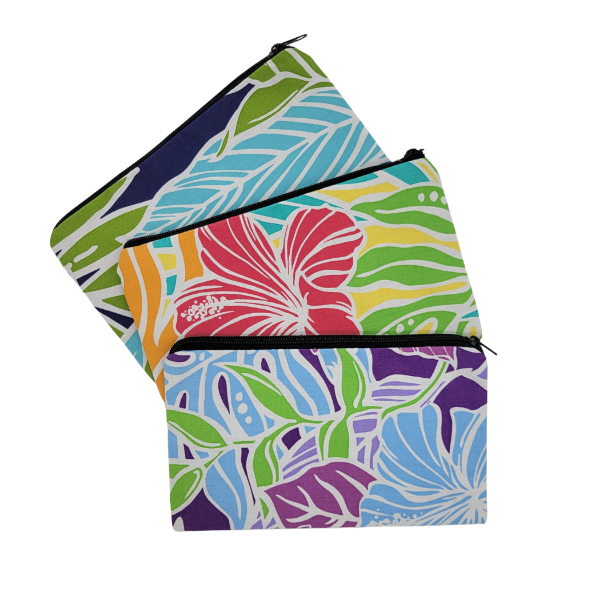Picture of tropical cotton pouch