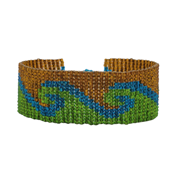 Picture of wave one inch beaded bracelet