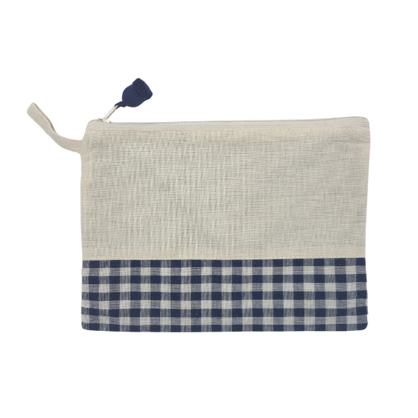 Picture of gingham cotton pouch