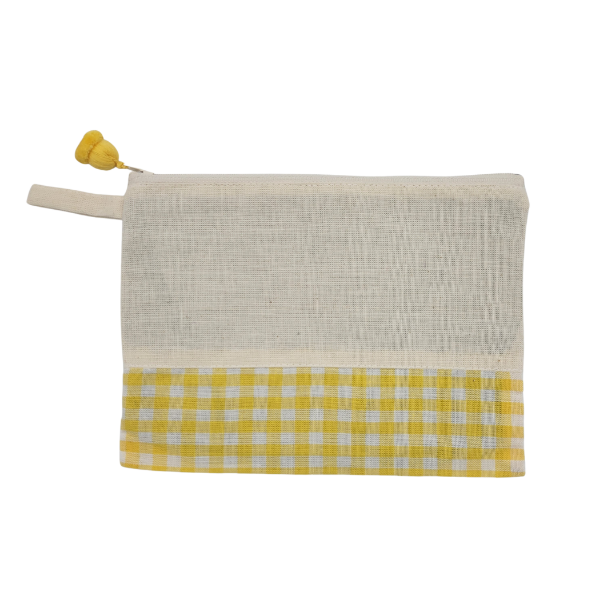 Picture of gingham cotton pouch