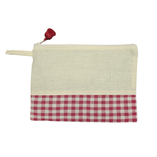 Picture of gingham cotton pouch