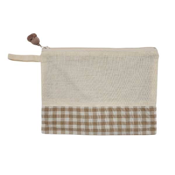 Picture of gingham cotton pouch