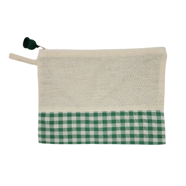 Picture of gingham cotton pouch