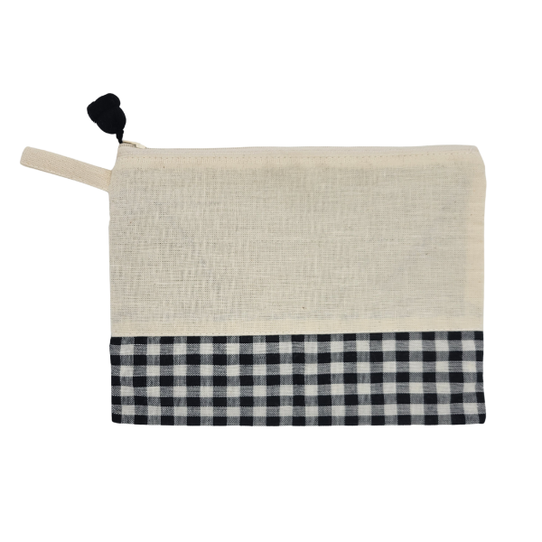 Picture of gingham cotton pouch