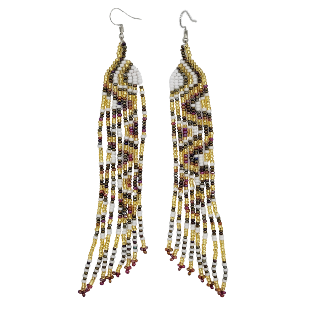 Picture of heron beaded earrings