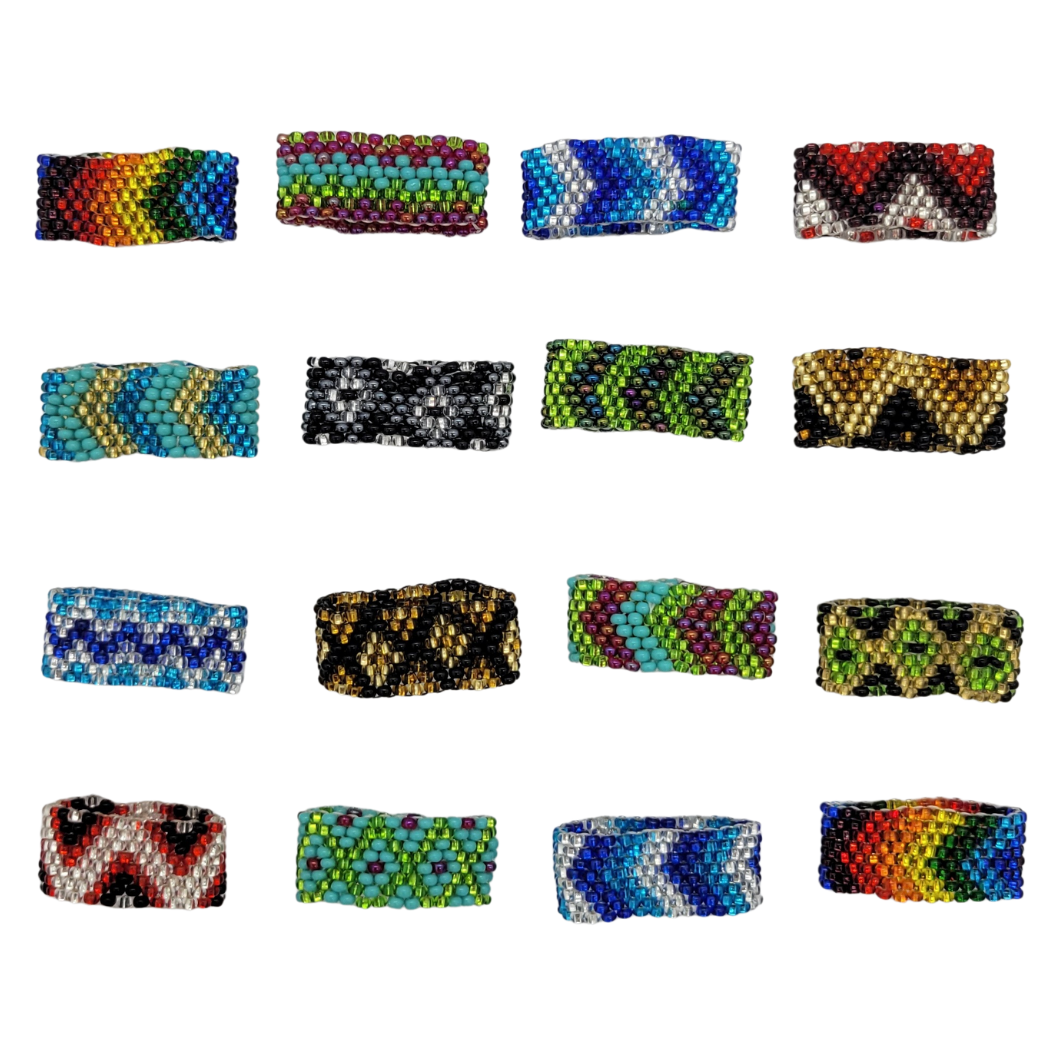 Picture of beaded woven ring