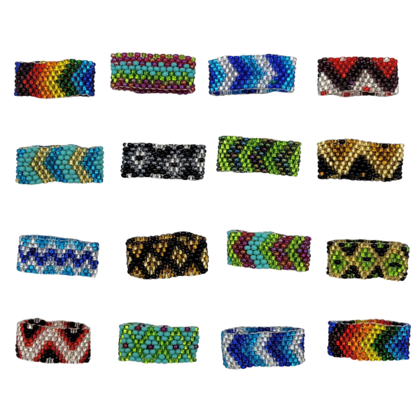 Picture of beaded woven ring