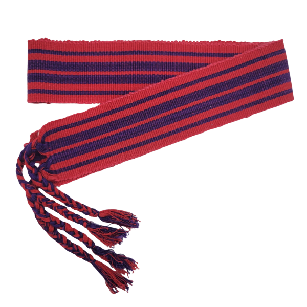 Picture of striped cotton sash belt