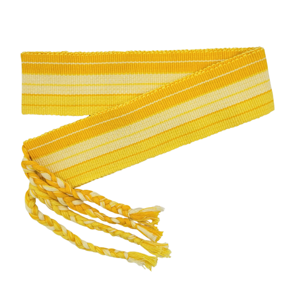 Picture of striped cotton sash belt