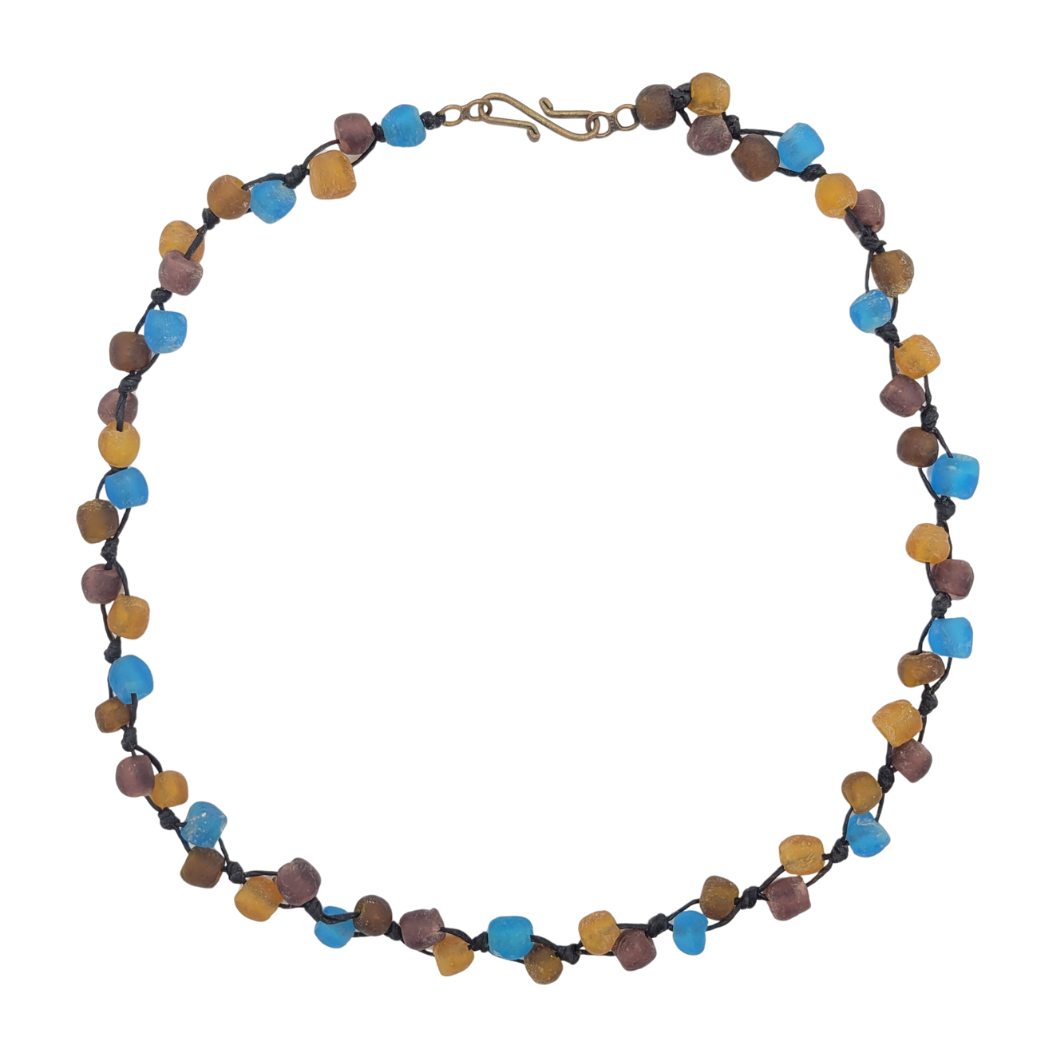 Picture of single berry glass bead necklace
