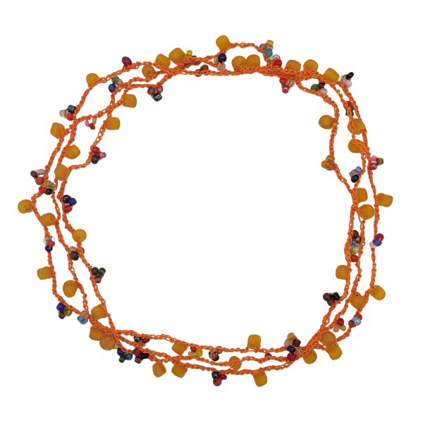Picture of crocheted glass bead necklace