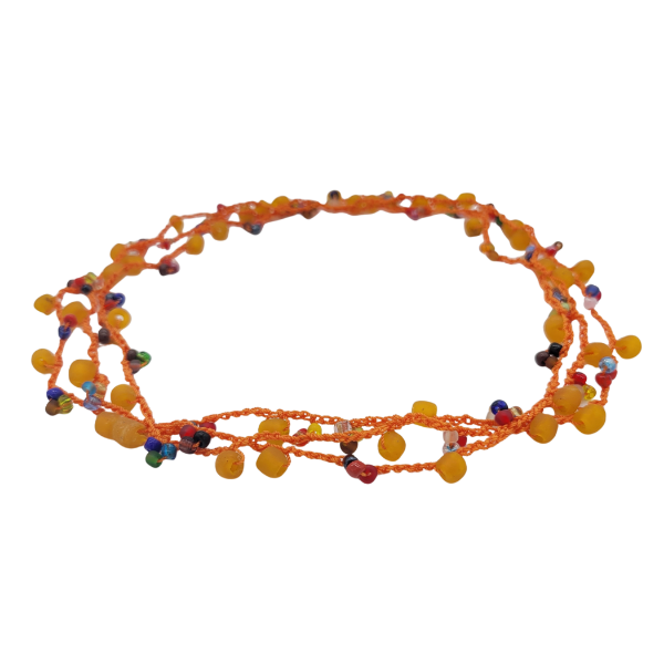 Picture of crocheted glass bead necklace