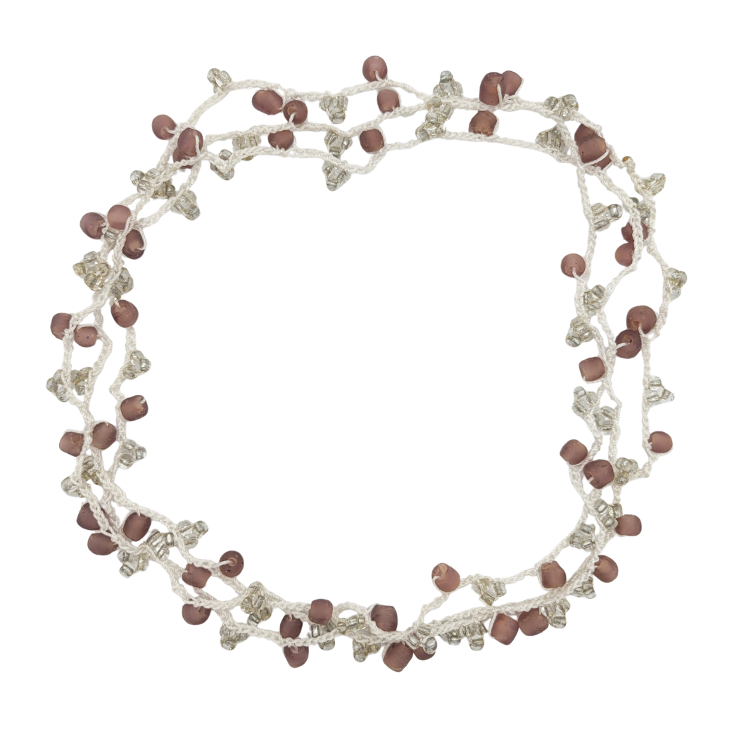 Picture of crocheted glass bead necklace