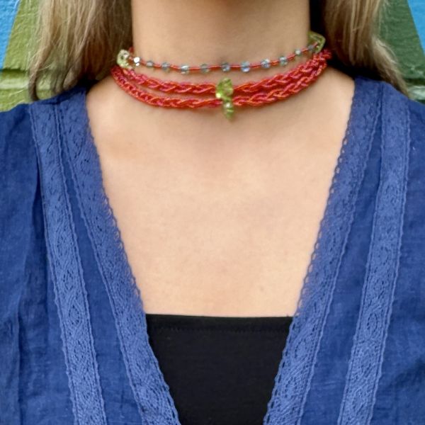 Picture of lariat beaded tie necklace