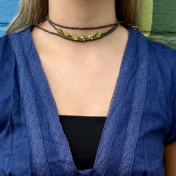 Picture of lariat beaded tie necklace