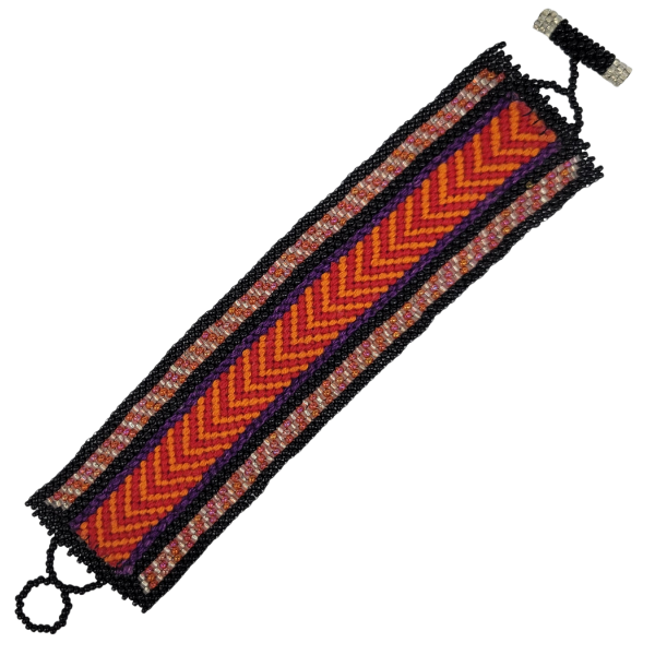 Picture of arrow beaded woven bracelet