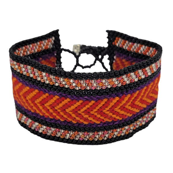 Picture of arrow beaded woven bracelet