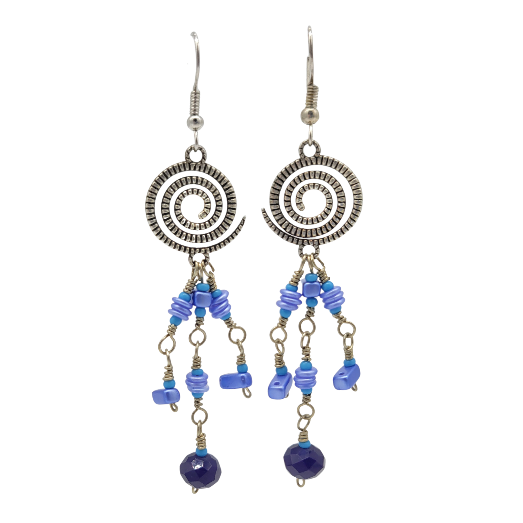 Picture of spiral charm earrings