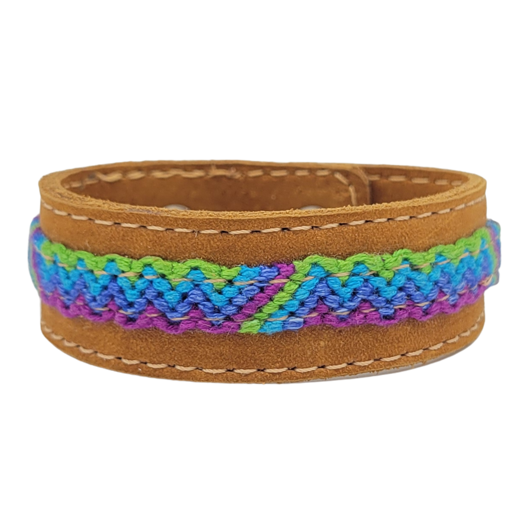 Picture of leather friendship snap bracelet