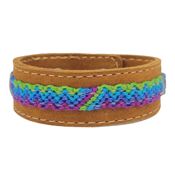 Picture of leather friendship snap bracelet