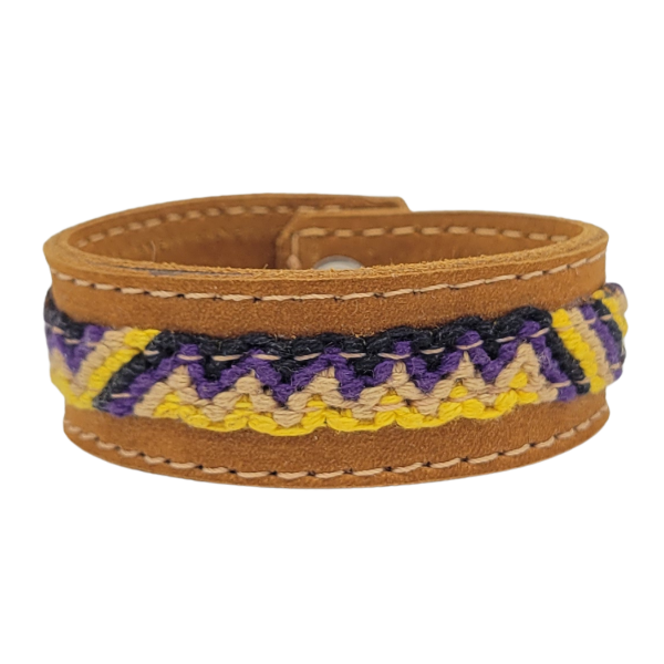 Picture of leather friendship snap bracelet
