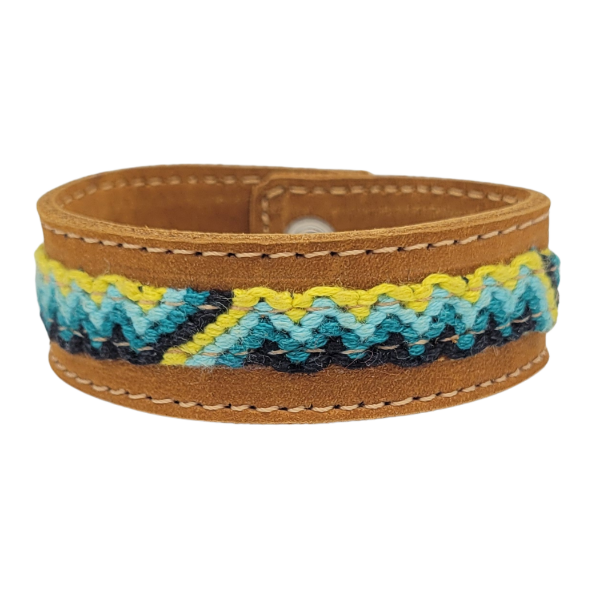 Picture of leather friendship snap bracelet