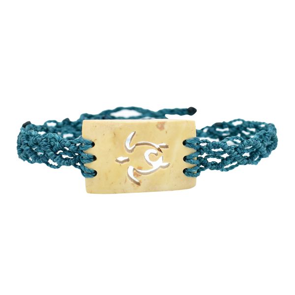 Picture of coco wavy macrame bracelet - turtle