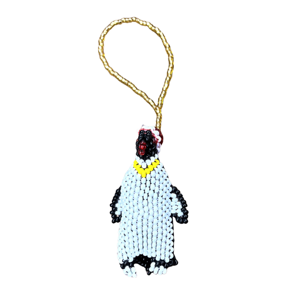 Picture of deluxe beaded holiday ornament - penguin