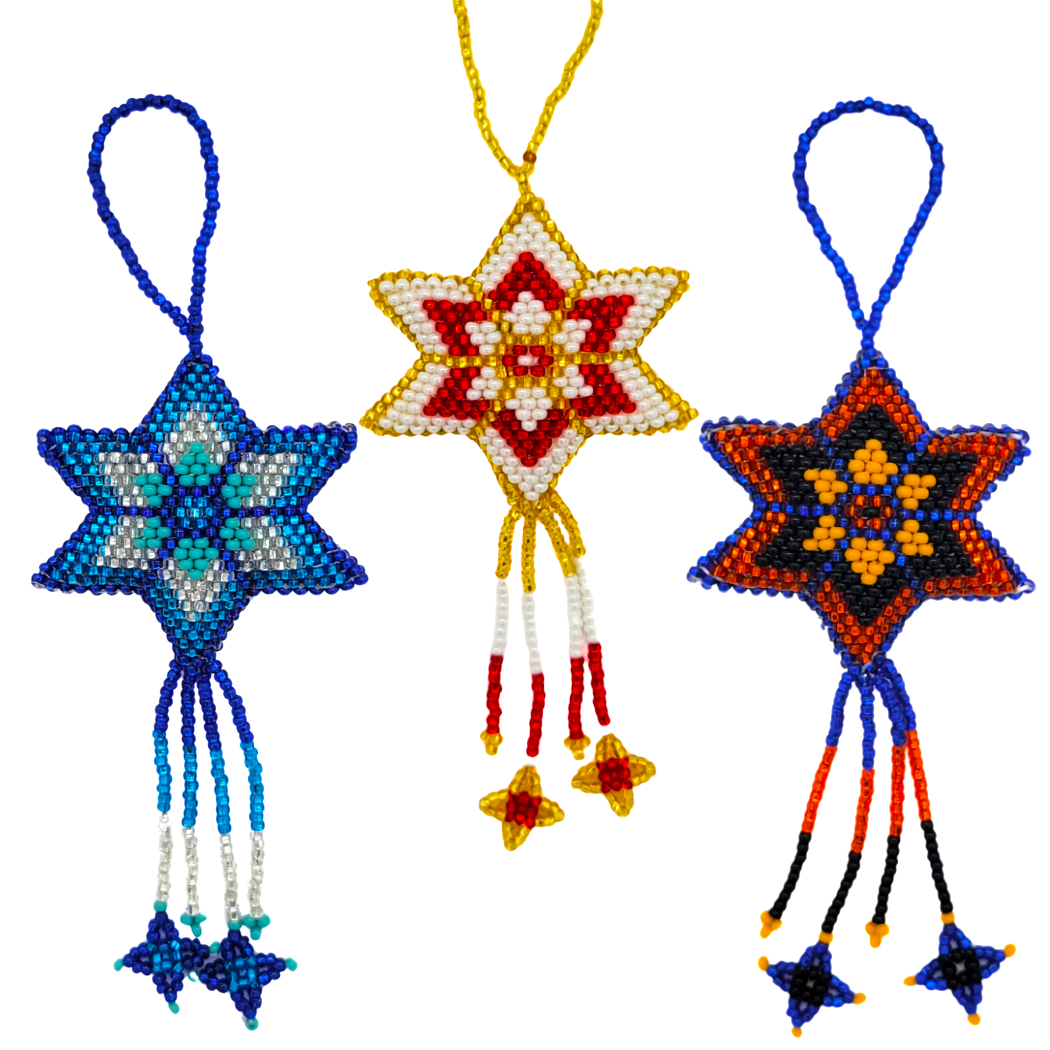 Picture of beaded holiday ornament - shooting star