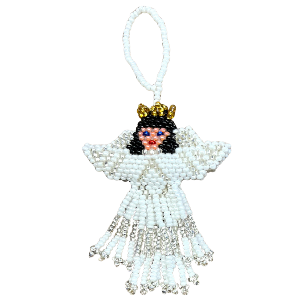Picture of beaded holiday ornament - snow angel