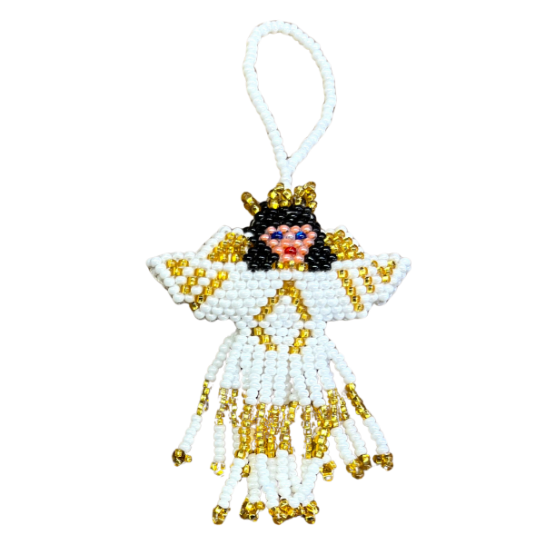 Picture of beaded holiday ornament - snow angel