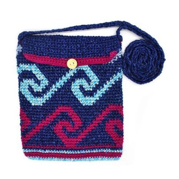 Picture of crocheted waves bag